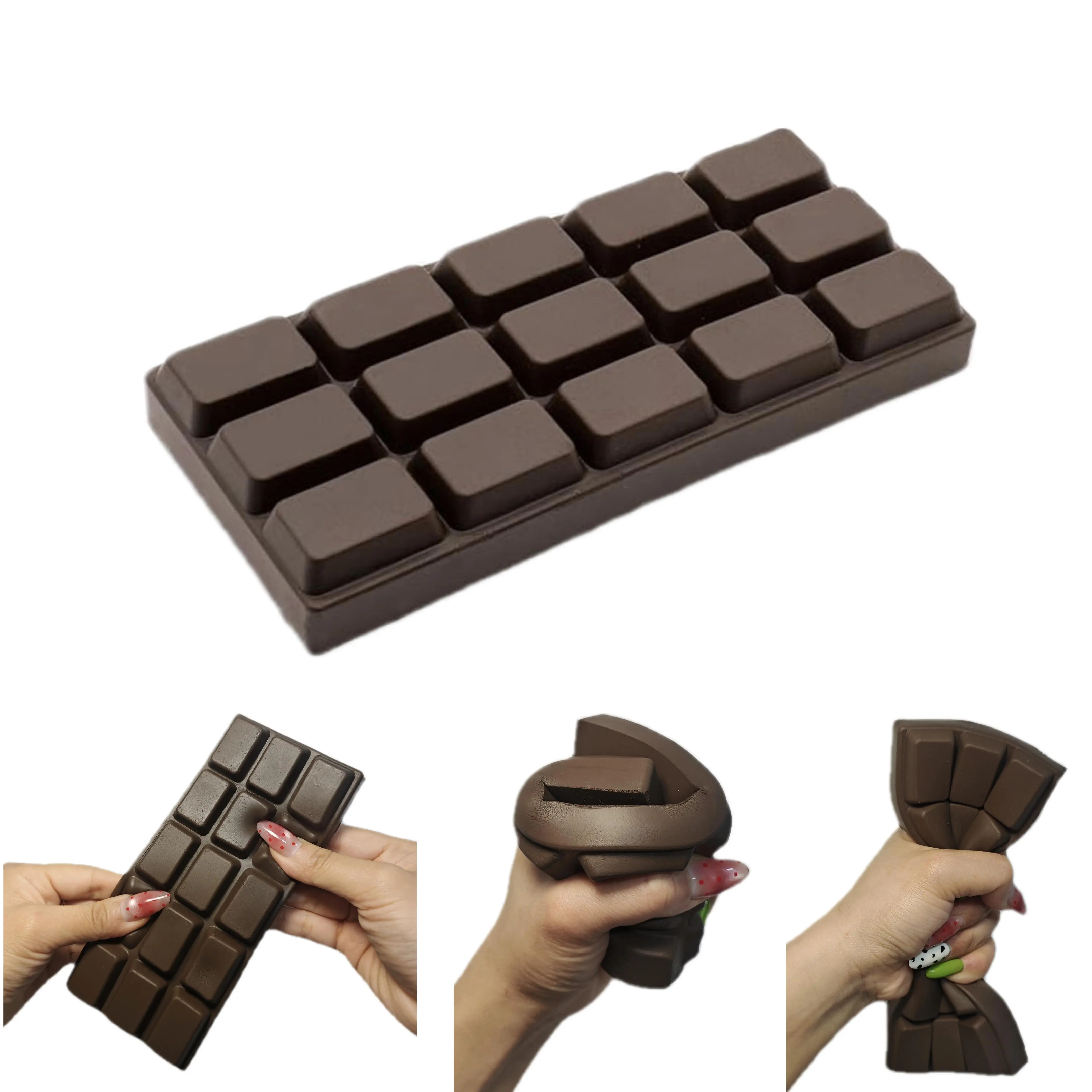 Oli Super Slow Rising & Soft Squishy Toy – Realistic Chocolate Bar Design, Squishy Squeeze Fidget for Kids, Teens & Adults, Gift, Office Relaxation Gift, Desk Fidget, Party Favor, Gift for Kids & Adults