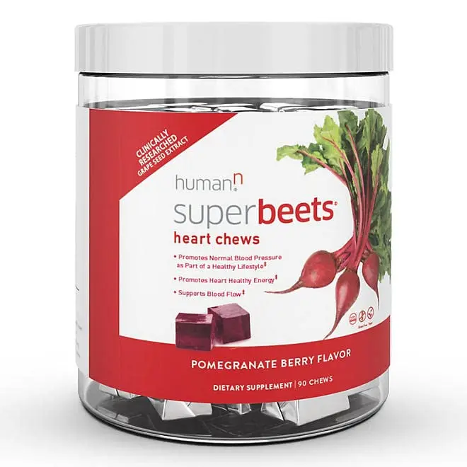 HumanN SuperBeets Heart Chews, 90 Count