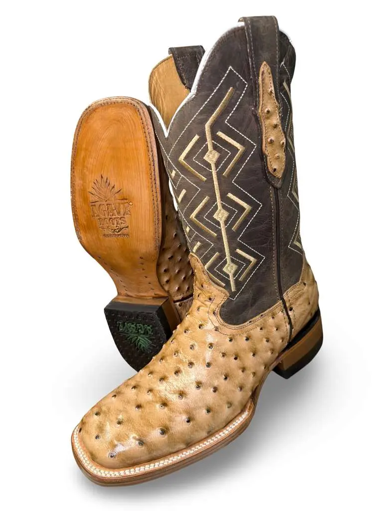 Bota Vaquero Print Avestruz Orix Para Caballero