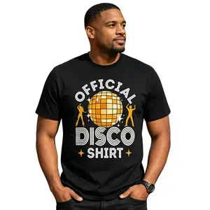 【Viral TikTok Shirt】【Summer Casual Outfit】 70s 80s Disco Party Graphic Tee – Unisex Casual Cotton T-Shirt, Short Sleeve Crew Neck, Retro Vintage Dance Outfit for Men & Women, Summer Festival & Costume Streetwear Top