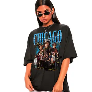 Chicago Fire Cast T-Shirt – Firefighter Team Graphic Tee TV Show Fan Shirt Unisex