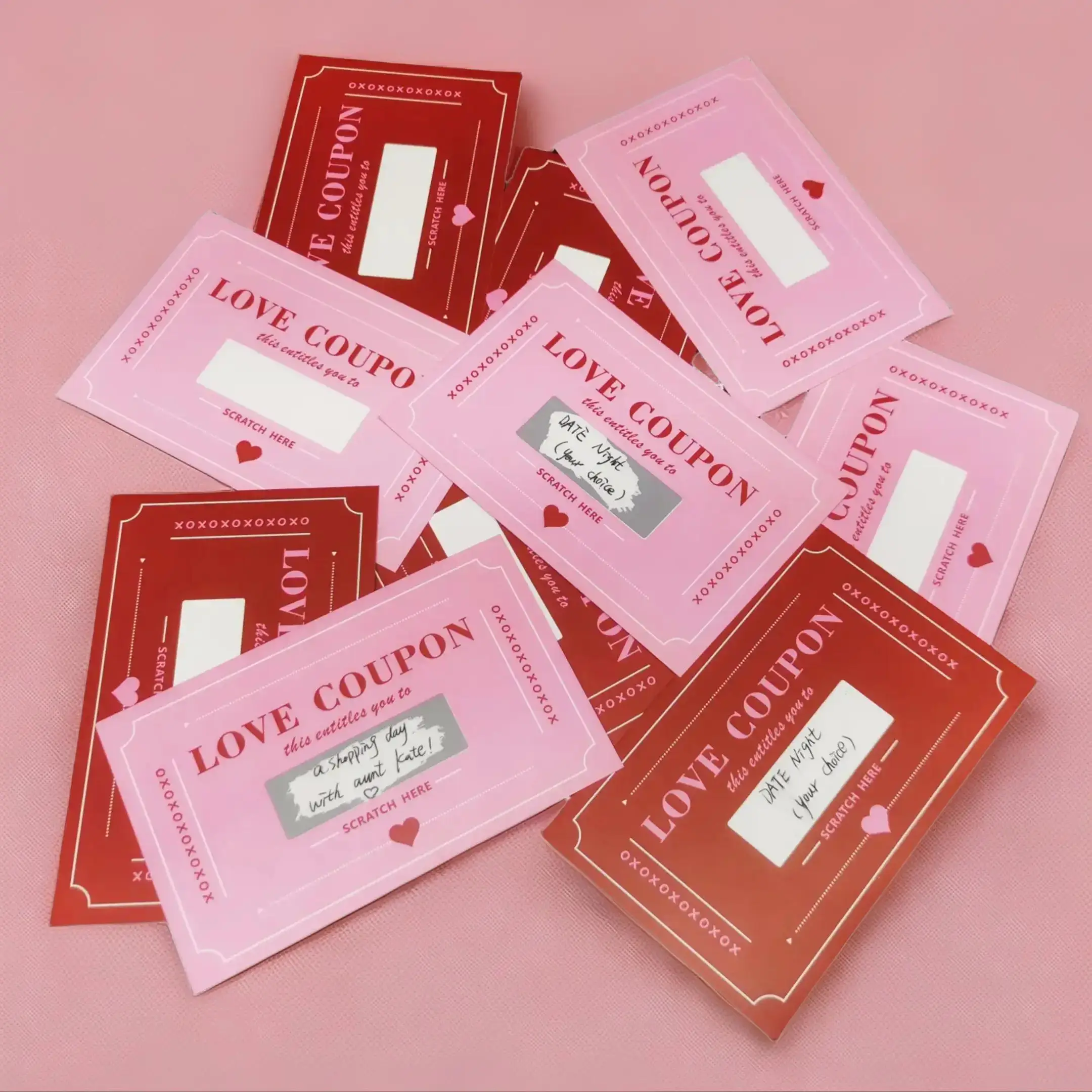 Scratch Off Love Coupon, 5 Counts/10/20pcs Summer Romantic Scratch Off Date Ideas for Couples, Creative DIY Romantic Scratch Off Cards for Spring Wedd