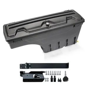 G-PLUS Passenger Side Truck Bed Storage Toolbox Fit For 02-18 Dodge Ram 1500 2500 3500 Lockable Storage Box Case Truck Bed Toolbox