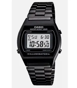 Retro Illuminator Digital Black Stainless Steel 50M B640WB-1AEF Watch