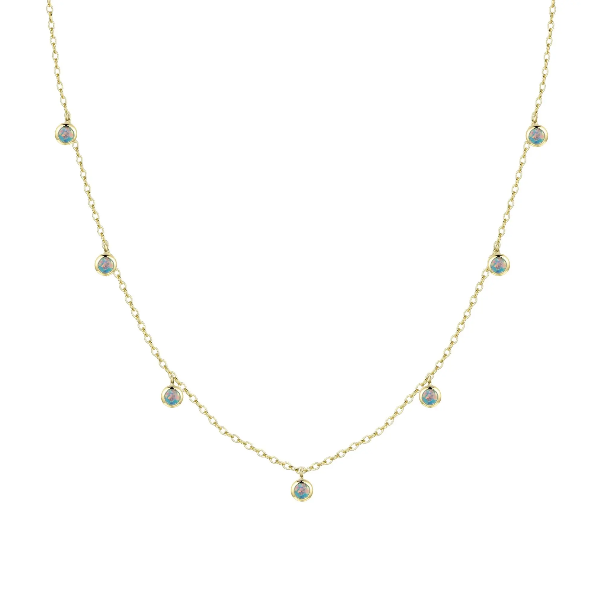 Opal Dew Drops Reversible Layering Necklace