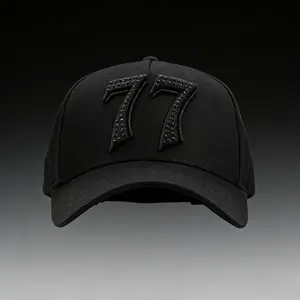 Barbas x 77  Hat Total Black Cap High quality – Limited Edition Streetwear Snapback Embroidered Hat, Adjustable Casual Street Cap