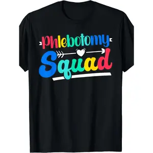 Phlebotomist Phlebotomy Squad Funny Creative Graphic T Shirt Men'S T-Shirt