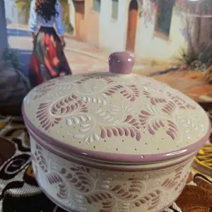 Talavera Tortilla Holder- Mexican Clay