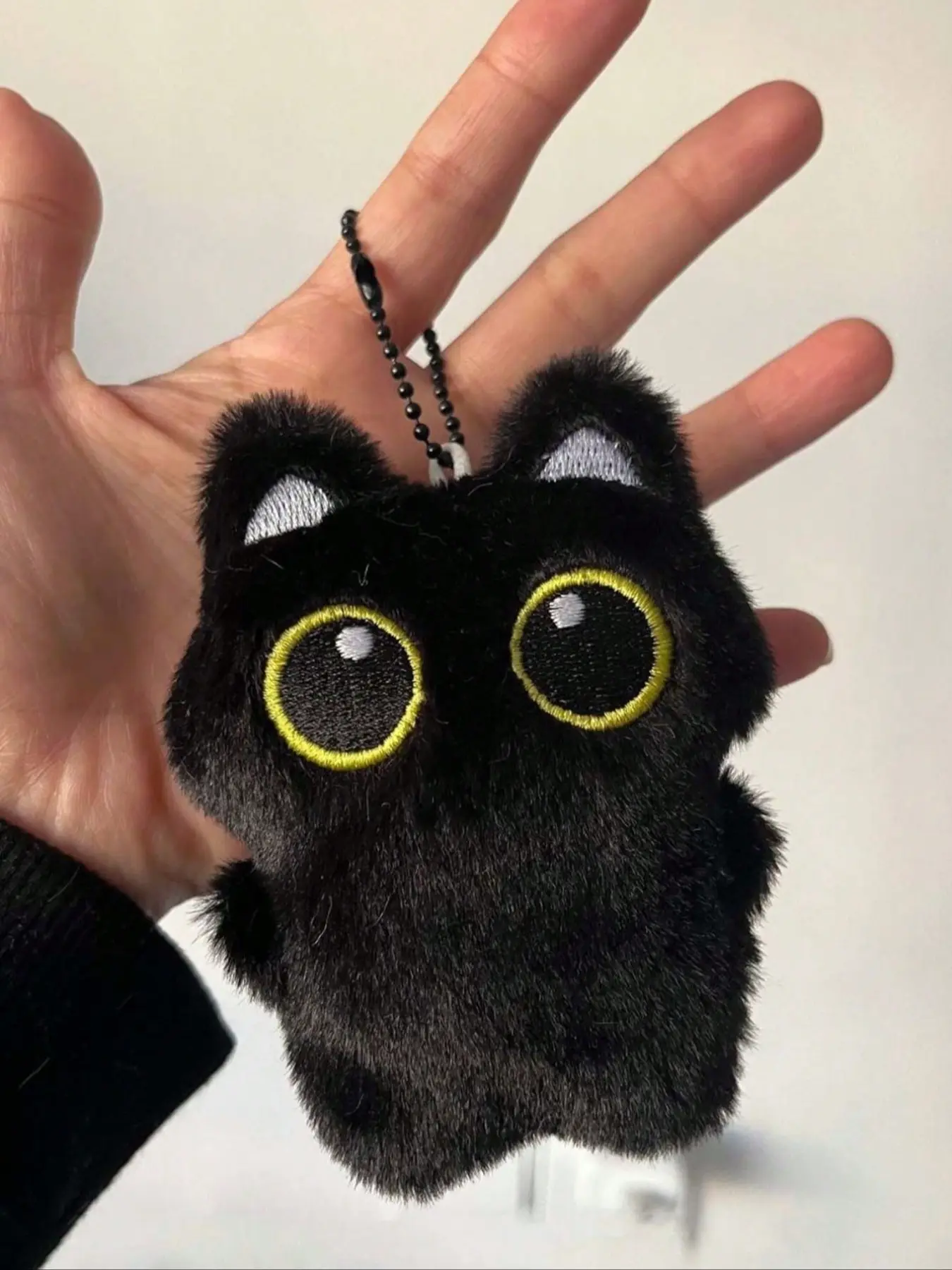 Cute Cartoon Cat Plush, All Season Use, Makes Squeaking Sound, Adorable Animal Accessory for Bags & Keys, Cute Soft Keychains, Trendy Cute Keychain
