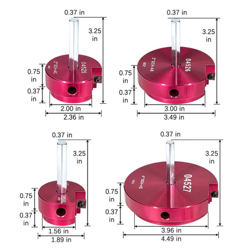 Areyourshop Mechanical Cutting Tool Set - Professional Plastic Pipe Reamer Kit for 1/2" Drills, High-Precision Alloy Cutters for PVC CPVC ABS Pipes Includes Sturdy Case