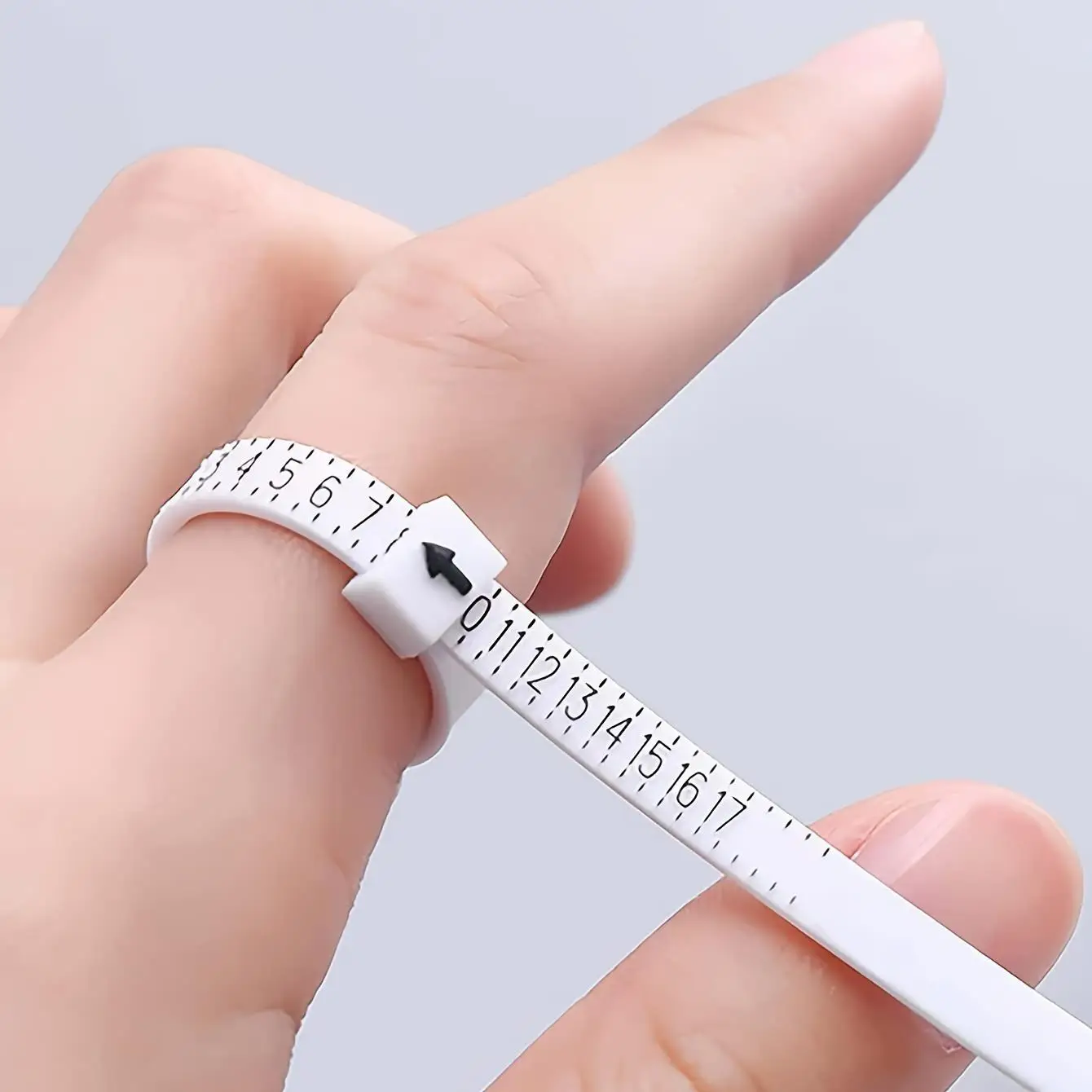 Ring Size Measuring Tape, 1 Count Portable Soft Ring Sizer Measuring Tool, Finger Ring Size Measuring Ruler, Household Ring Sizer Measuring Gauge, Mea