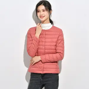 Lightweight Down Jacket for Women, Short Style, 2025 Autumn and Winter, Lightweight Inner Liner, Inner Wear, Inner Layer, Round Neck, Warm, Plus Size Coat