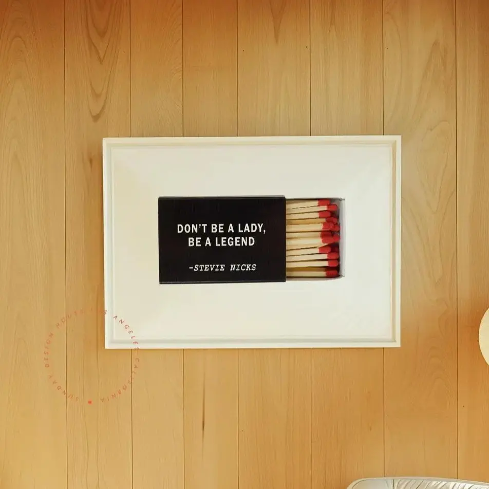 Don’t Be a Lady Be a Legend Quote Print, Stevie Nicks Wall Art, Minimalist Matchbox Poster for Modern Home Decor, Matchbox Poster