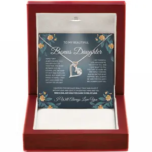 Adopted Daughter Necklace Heartfelt Jewelry Gift Featuring Love Beyond DNA Quotes Perfect For Birthdays And Other Celebrations