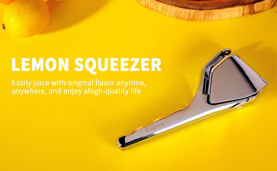 Stainless Steel Lemon Juice Squeezer – Heavy Duty Citrus Press, hand juicersqueezer, Manual Lemon Juicer, Handheld Fruit Juicer for Fresh Juice Lemon, Lime, Orange, Dishwasher Safe Kitchen Gadgets