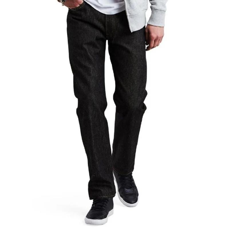 LEVI'S Men's Levis 501 Original Shrink-To-Fit Jeans Rigid Black 501-2226 Rigid Silver 501-1403 Rigid Dark 501-0000 Hip Hop Original Denim Jeans