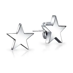 Stainless Steel Star Stud Earrings, Silver Gold Star Shaped Earrings for Women Men, Shooting Star Earrings 7MM