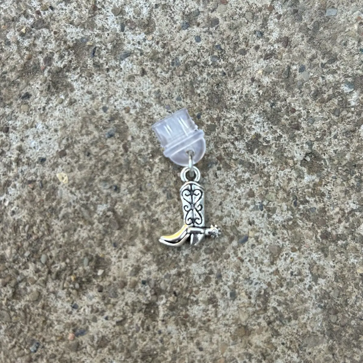 3D Silver Cowboy Boot