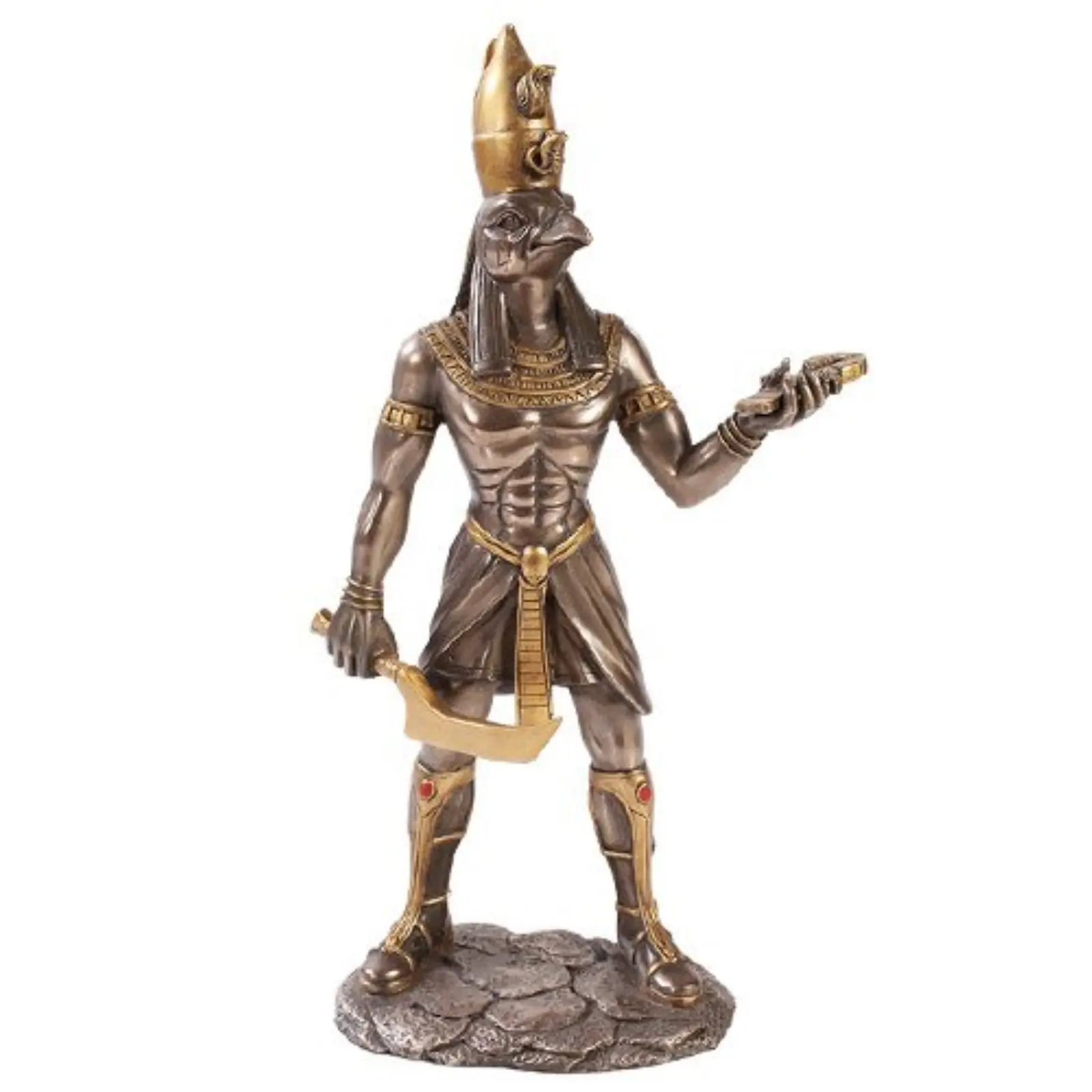 Egyptian God Horus Bronze Color Home Decor Statue Figurine 12 inch