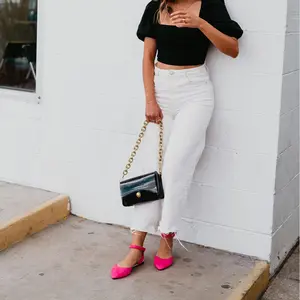 Pink ankle strap flat- Pink Crush