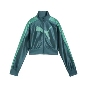 PUMA Womens Future Archive T7 Slim Cropped  Athletic Outerwear Casual - Green