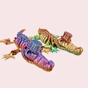 New 3D Printed Articulated Flexi Crocodile Figurine , Rainbow color available |SEEN ON TIKTOK|