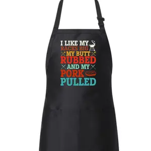 I Like My Racks Big, My Butt Rubbed, and My Pork Pulled - BBQ Chef Cooking Apron, Versatile Design with adjustable strap