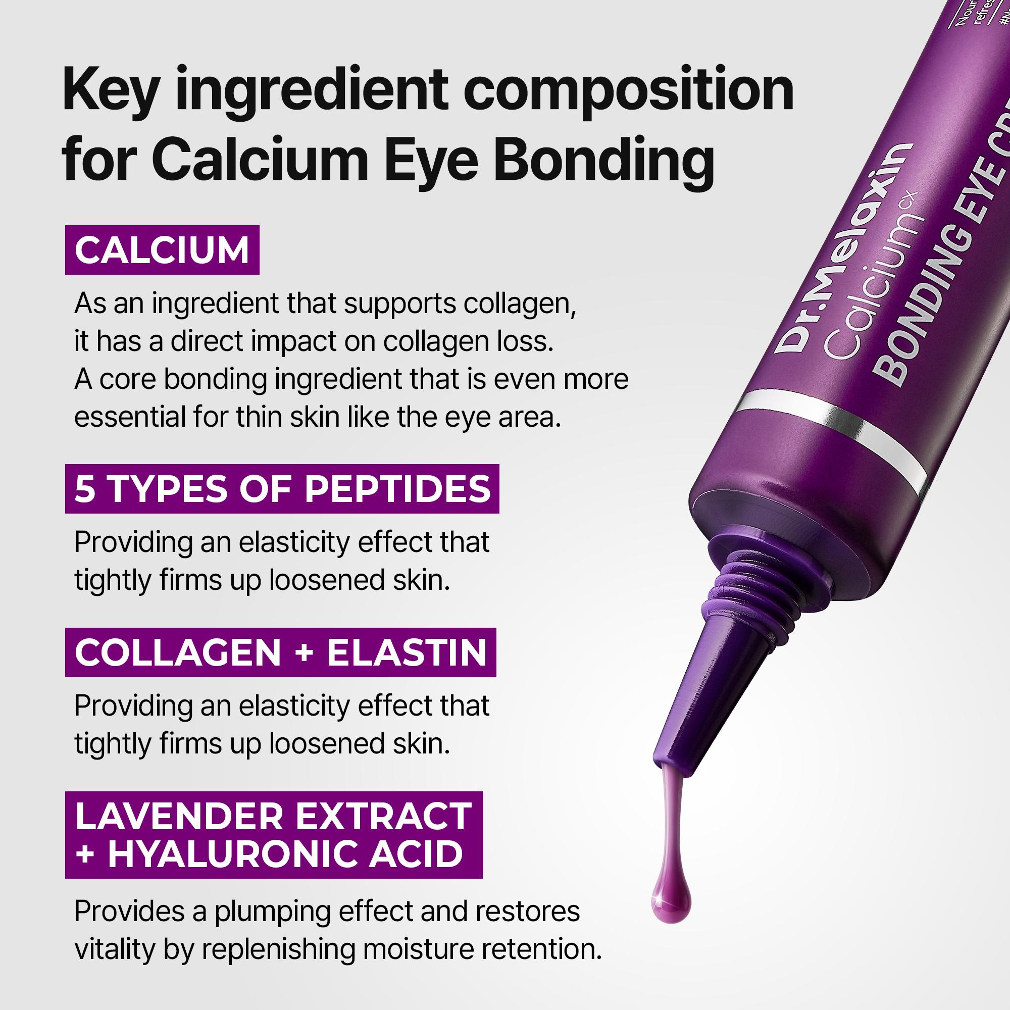 [Dr.Melaxin Official] Calcium Bonding Eye & Face Intensive Care Trio for 3-Step Skin Rebuilding with Calcium, Collagen & REBORNIC, Restores Firmness & Elasticity