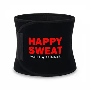 Happy Sweat Adjustable Waist Trimmer for Men & Women Neoprene Sweat Belt with Anti-Skid Lining for Enhanced Exercise Efficiency