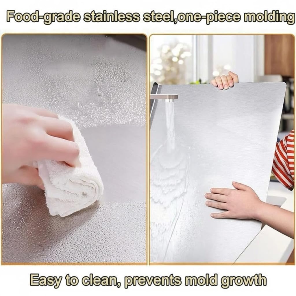 Stainless Steel Cutting Boards for Kitchen, Kneading Cutting Board Mats, Metal Cutting Board for Meat, Fruits, Vegetables, Bread, and Baking Small Cutting Boards (40 x 60cm/15.7 x 23.62 in)