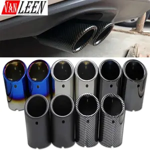 Car Exhaust Pipe Muffler Tip Cover For Audi A4 B8 A3 8V 8P A1 Q5 A5 Volkswagen VW Passat B7 CC Tiguan Car-Styling Accessories