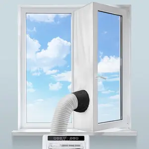 Universal Window Seal for Portable Air Conditioner, 118 Inches Cloth Sealing AC Kit with Adjustable Coupler and Adhesive Fastener for Casement Windows, 300CMGift.