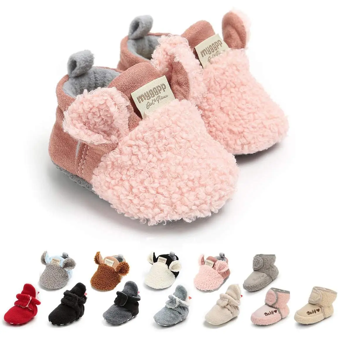 Stylish Adorable Baby Socks Shoes, Unisex Cartoon Cozy Fleece Booties for Newborn Pre-Walkers, Lightweight with Soft Bottom, Baby Shower Gift, Newborn Baby Stuff, Birthday Present