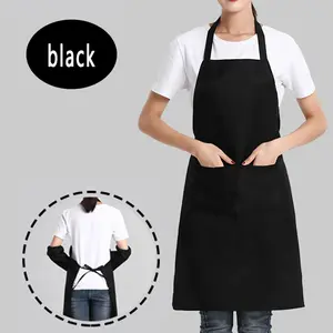 Adjustable Waterproof Oil-Resistant Polyester Apron, Two Pockets, Unisex Kitchen Essential for Cooking and Grilling