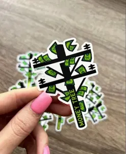 Money Tree Pole Sticker, Lineman Sticker, Hard Hat Stickers, Blue collar Sticker, Hard Hat Stickers For Men