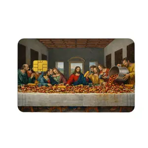 Jesus Last Supper Seafood Boil Credit Card Cover Sticker – Funny Faith Foodie Debit Card Skin