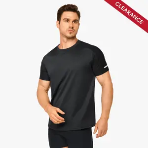Nebility Men's Workout Shirts Quick Dry Moisture Wicking with Reflective Strips Lightweight Mesh Athletic Tees Comfortable Slim Round Neck for Running Gym Training Summer，fathersdaygift