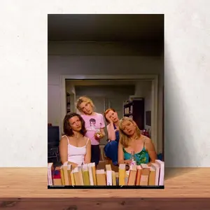 SATC Vintage Girls Poster ,90s TV Show Wall Art Print, Retro Fashion Canvas Poster, Classic Home Décor, Gift for Her, Vintage Room Aesthetic