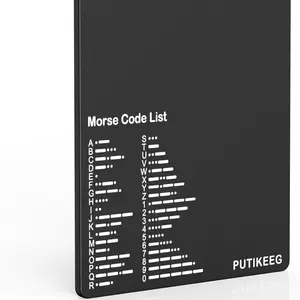 PUTIKEEG Morse Code Table Key morse code List Learning Shortwave Radio Black
