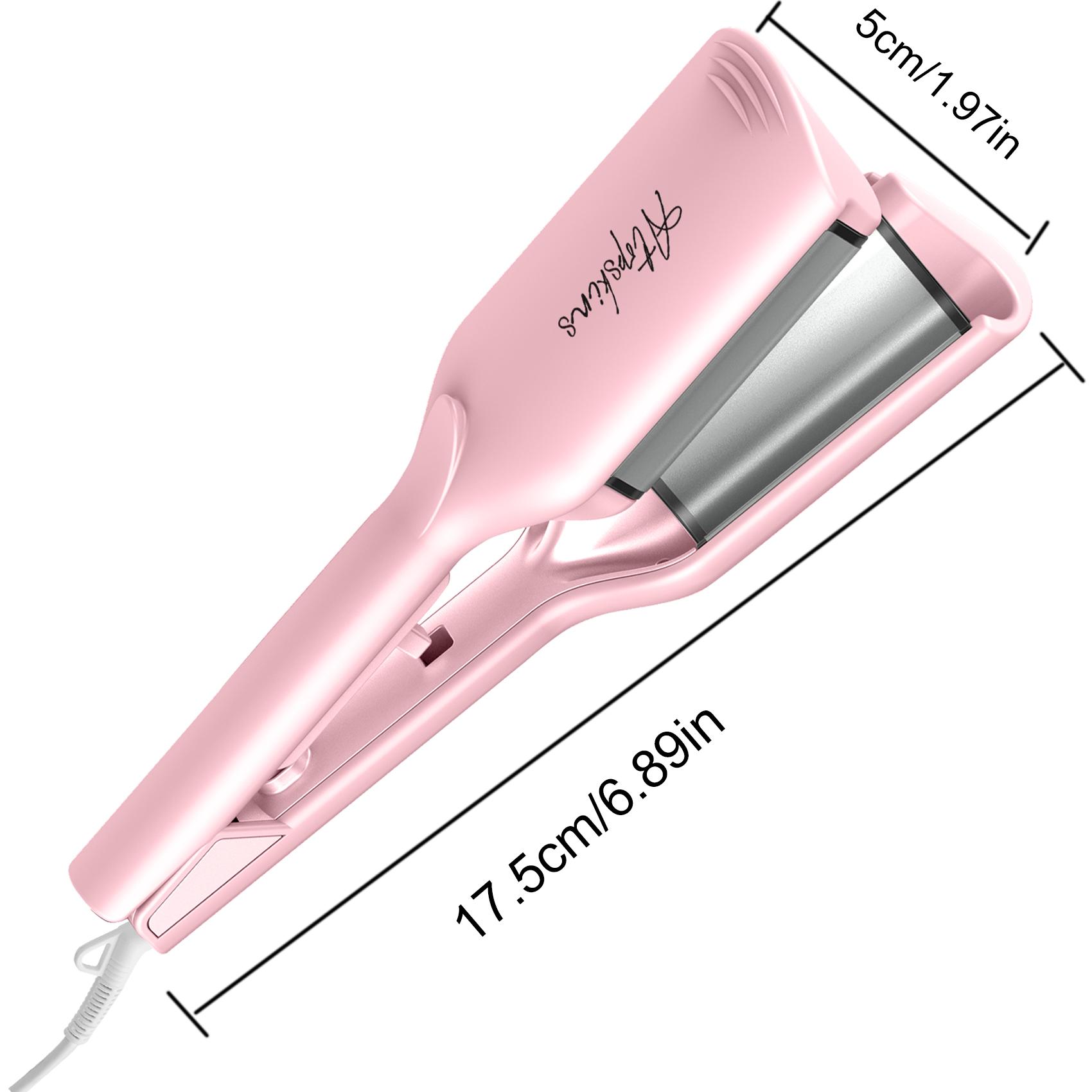 ATOPSKINS Ionic Deep Waver Curling Wand - Pink Personal Care Appliance for Curly Hair, Creates Natural Voluminous Beachy Curls Effortlessly, Hair Styler, Hair Curling Rod