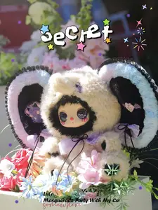 CN  Baby Three-Lila 600% V3 series Mystery Boxes Bag Pendant Bunny Plush Dolls Soft Collectibles Hidden Style  2/28