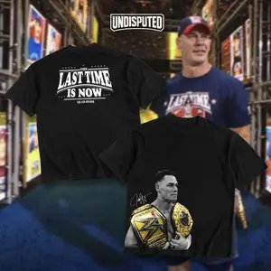 UNDISPUTED John Cena Final Match Heavy Cotton Shirt Tshirt Cena Retirement Shirt Wrestling Fan Apparel Menswear Direct-to-garment Breathable Printing