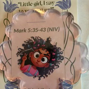 SKU #7- Faith-based Handcrafted Decorative Afro-Centric Resin Coasters