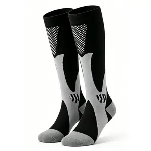 3 Pairs Performance Compression Socks, Breathable Knee High Socks for Sports Recovery, Jogging & Workout Support