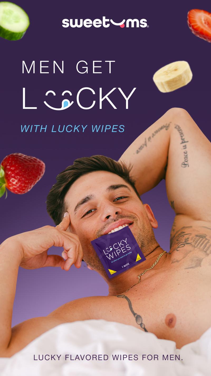 SWEETUMS His and Hers Bundle Wipes Flavored Wipes for all genders, Scented, Gentle Bundle Valentine's gift  Banana Cherry Cucumber Grape Lavender Grape Mint Watermelon Valentine's gift for him and her romantic sexy gift