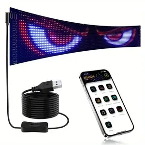 Devil Eyes Light for Cars, Ultra-thin Flexible LED Display Screen Panel for Car Window, Dynamic Personalized Big Eye Lights for Truck Windshield with Remote and APP Control, Autos, Decoration