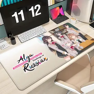Alya Hides Her Feelings in Russian Mouse Pad Design XXL 1000×500mm 900×400mm 800×400mm 600x300mm Large Gaming Mouse Pad - Extended, Thick, Non-Slip Rubber Base Desk Mat with Precision Stitched Edges - Washable Large Desk Pad