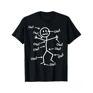 Humorous Chronic Pain Awareness T Shirt for Summer Casual Wear Round Neck Short Sleeve Machine Washable Everyday Top