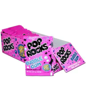Pop Rocks Crackling Gum 24 ct. - Fizzy Popping Candy with Bubble Gum Flavor - 24 Count Pack Snack Sugar