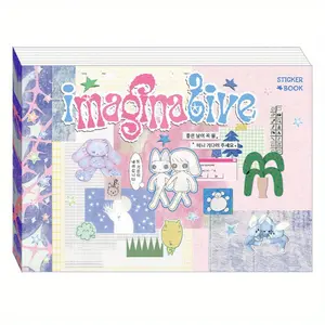 Imaginative Sticker Book 2 Styles 30 Double Sided M5 Cut Anime Design Cute Cartoon Girl Creative Ins Style DIY Planner Decorative Scrapbook Material